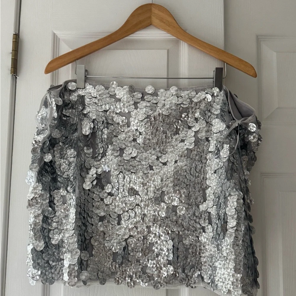 Nasty Gal shimmering silver